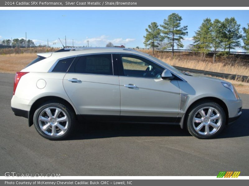 Silver Coast Metallic / Shale/Brownstone 2014 Cadillac SRX Performance