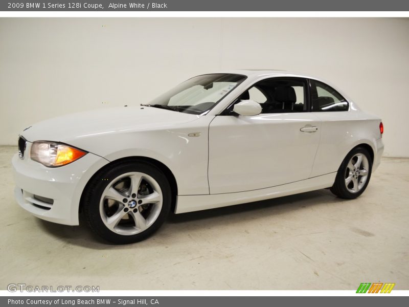 Alpine White / Black 2009 BMW 1 Series 128i Coupe