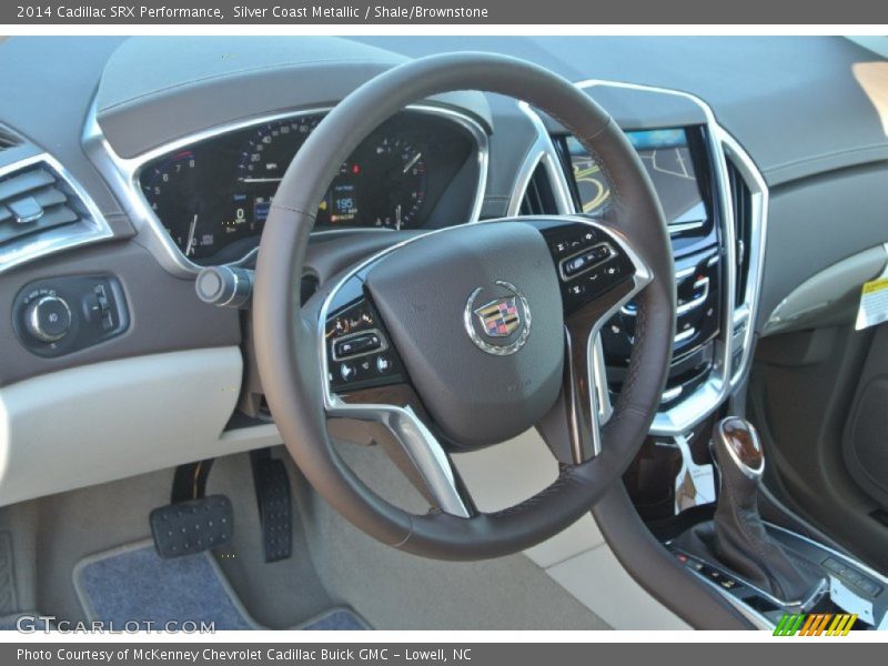 Silver Coast Metallic / Shale/Brownstone 2014 Cadillac SRX Performance