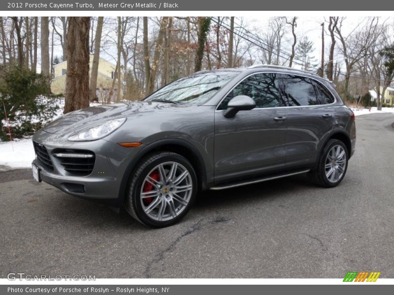 Meteor Grey Metallic / Black 2012 Porsche Cayenne Turbo