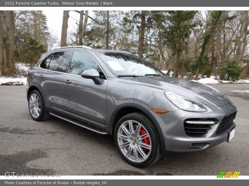 Meteor Grey Metallic / Black 2012 Porsche Cayenne Turbo