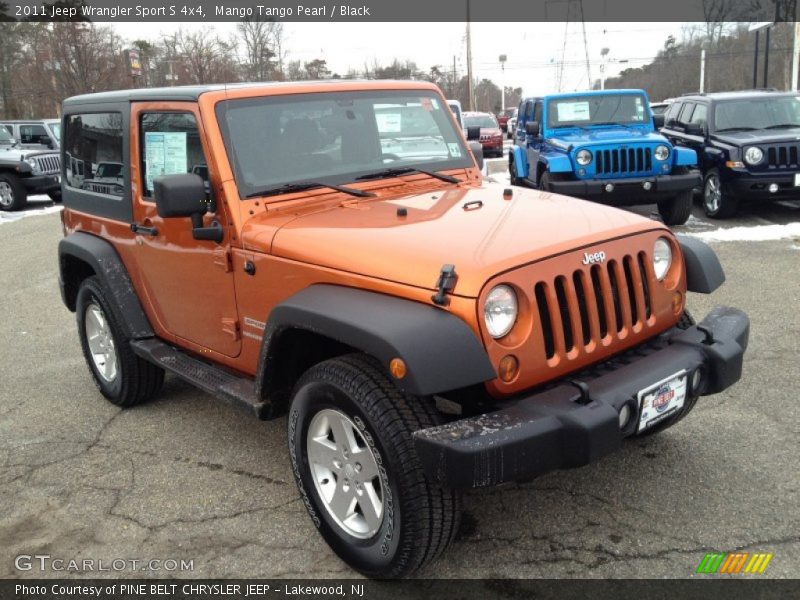 Mango Tango Pearl / Black 2011 Jeep Wrangler Sport S 4x4