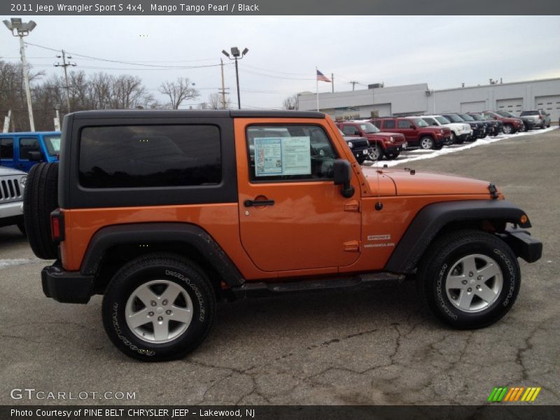 Mango Tango Pearl / Black 2011 Jeep Wrangler Sport S 4x4