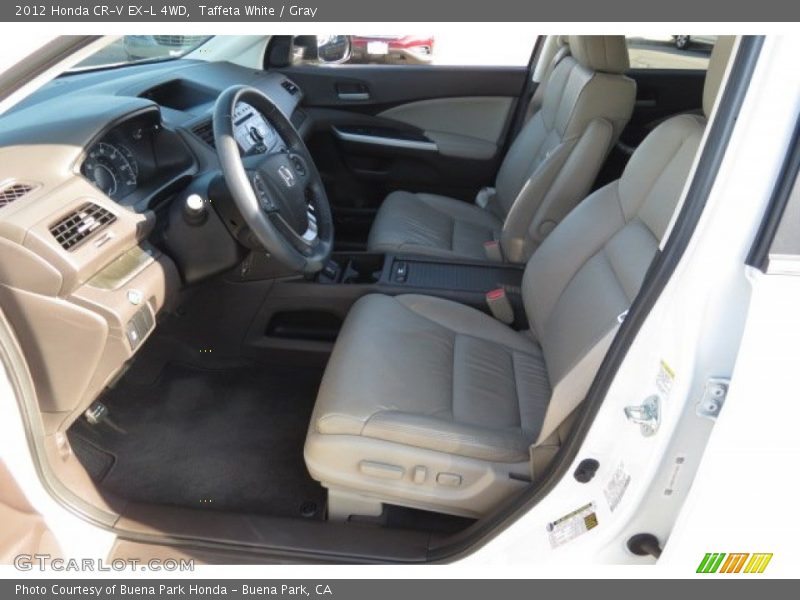 Taffeta White / Gray 2012 Honda CR-V EX-L 4WD