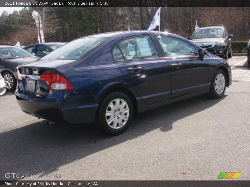 Royal Blue Pearl / Gray 2011 Honda Civic DX-VP Sedan