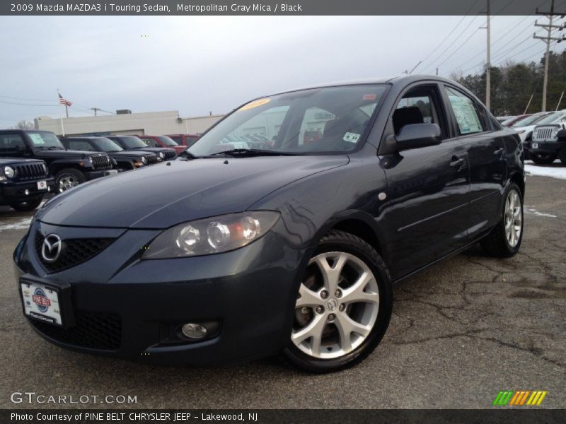 Metropolitan Gray Mica / Black 2009 Mazda MAZDA3 i Touring Sedan
