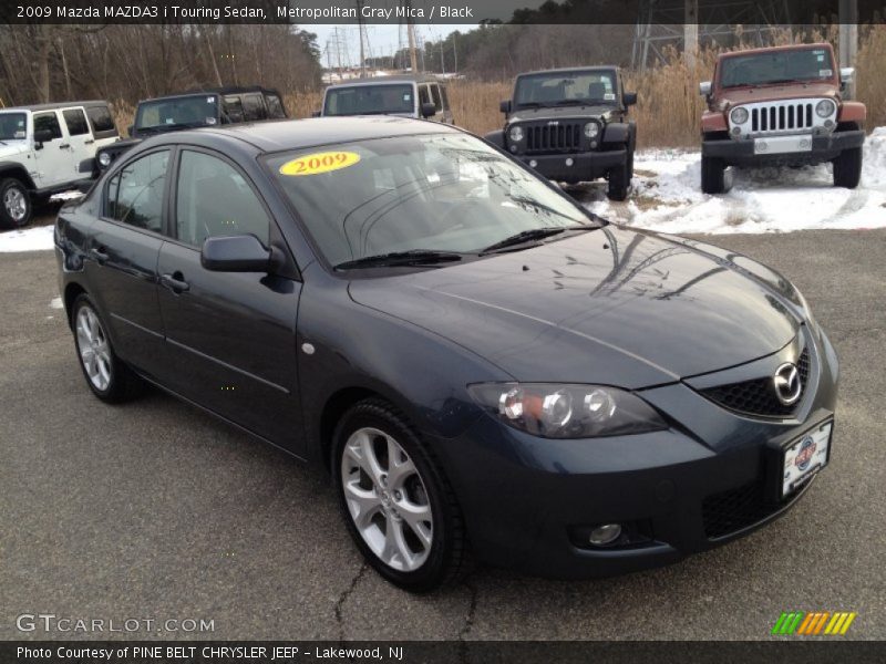 Metropolitan Gray Mica / Black 2009 Mazda MAZDA3 i Touring Sedan