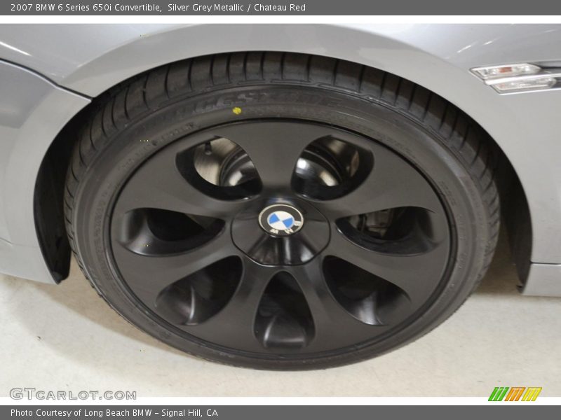 Silver Grey Metallic / Chateau Red 2007 BMW 6 Series 650i Convertible