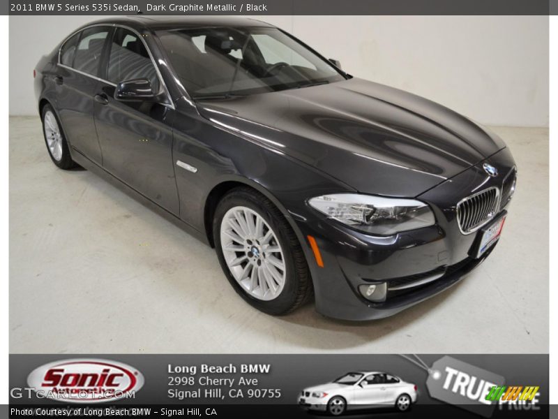 Dark Graphite Metallic / Black 2011 BMW 5 Series 535i Sedan