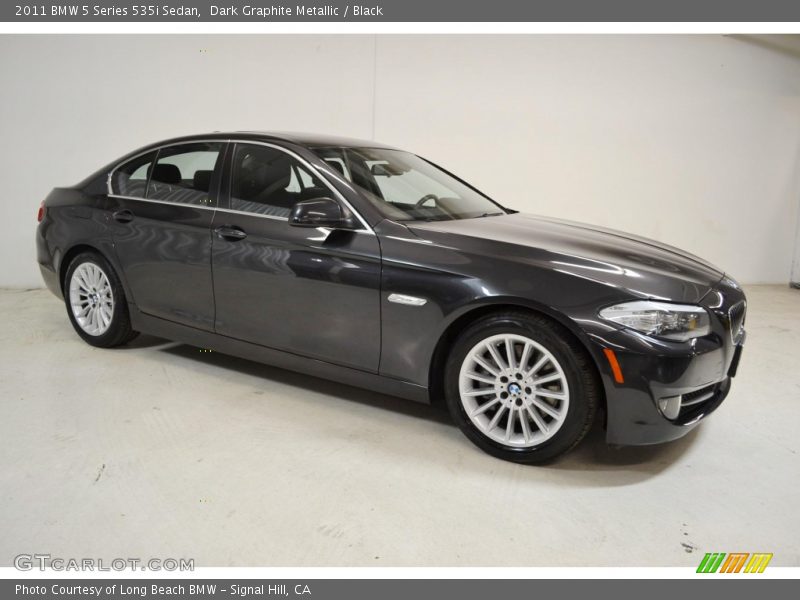 Dark Graphite Metallic / Black 2011 BMW 5 Series 535i Sedan