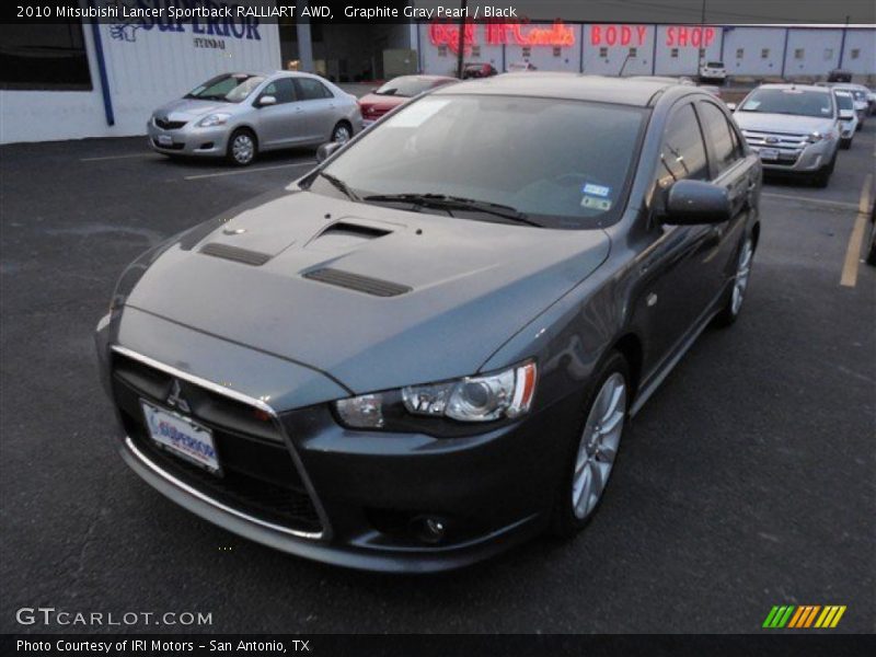 Graphite Gray Pearl / Black 2010 Mitsubishi Lancer Sportback RALLIART AWD