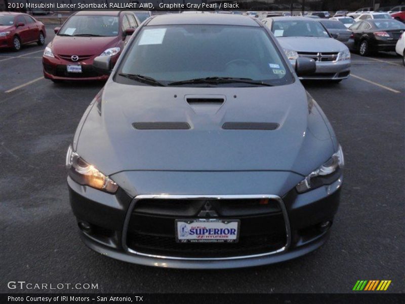 Graphite Gray Pearl / Black 2010 Mitsubishi Lancer Sportback RALLIART AWD