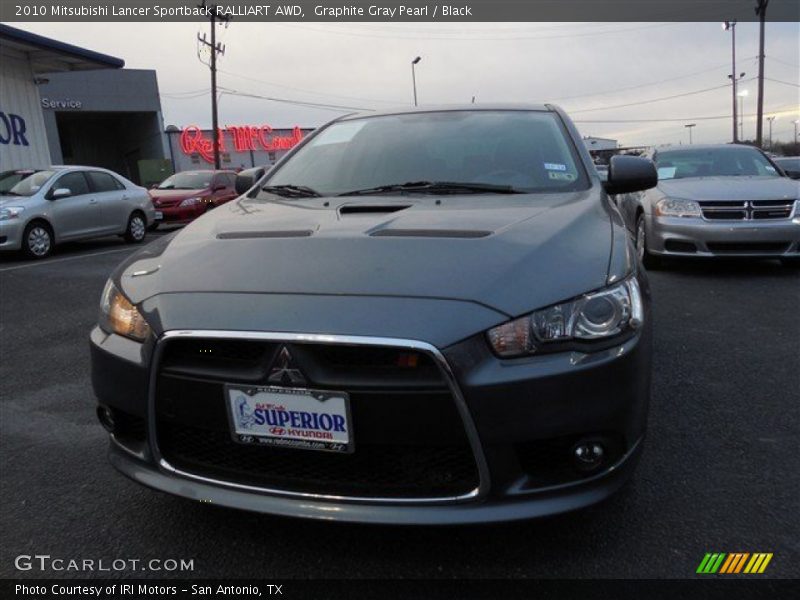 Graphite Gray Pearl / Black 2010 Mitsubishi Lancer Sportback RALLIART AWD