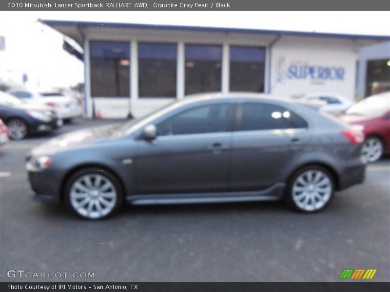 Graphite Gray Pearl / Black 2010 Mitsubishi Lancer Sportback RALLIART AWD