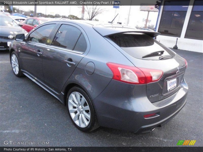 Graphite Gray Pearl / Black 2010 Mitsubishi Lancer Sportback RALLIART AWD