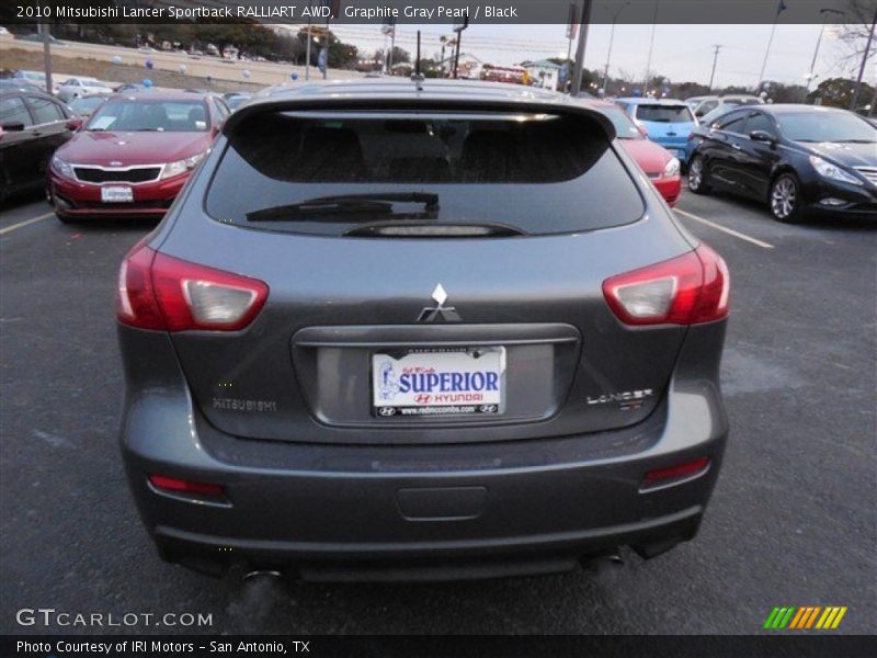 Graphite Gray Pearl / Black 2010 Mitsubishi Lancer Sportback RALLIART AWD