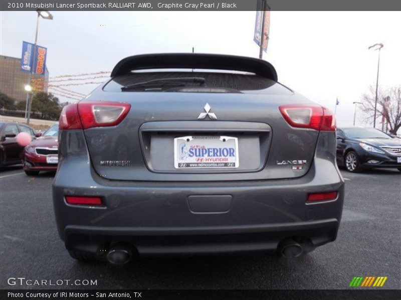 Graphite Gray Pearl / Black 2010 Mitsubishi Lancer Sportback RALLIART AWD