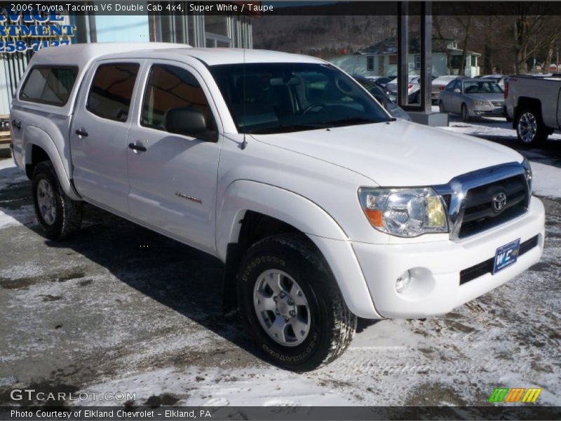 Super White / Taupe 2006 Toyota Tacoma V6 Double Cab 4x4