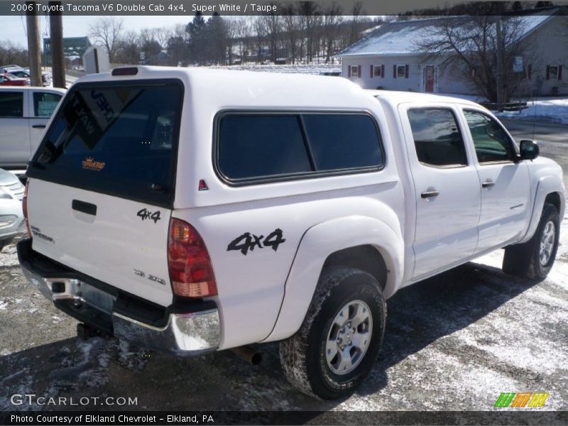 Super White / Taupe 2006 Toyota Tacoma V6 Double Cab 4x4