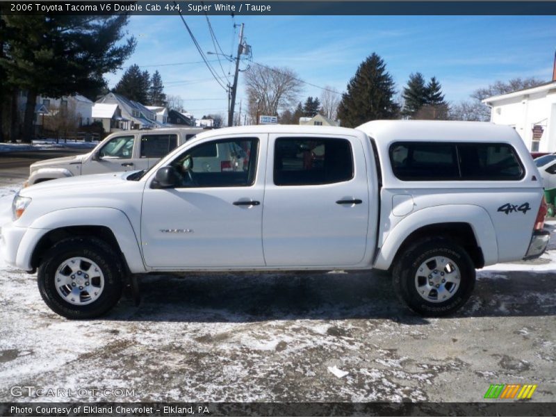 Super White / Taupe 2006 Toyota Tacoma V6 Double Cab 4x4