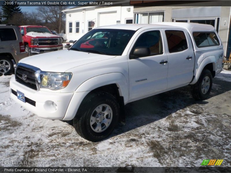 Super White / Taupe 2006 Toyota Tacoma V6 Double Cab 4x4