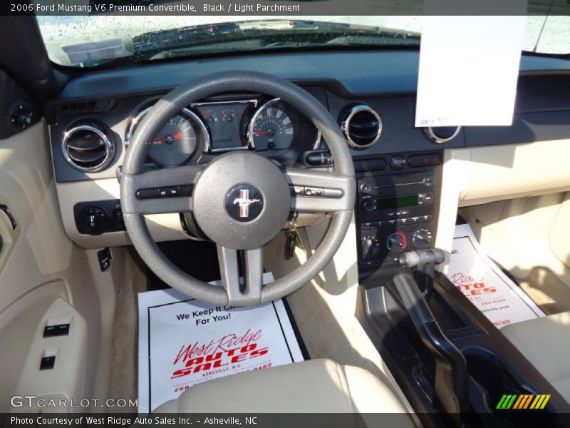 Black / Light Parchment 2006 Ford Mustang V6 Premium Convertible