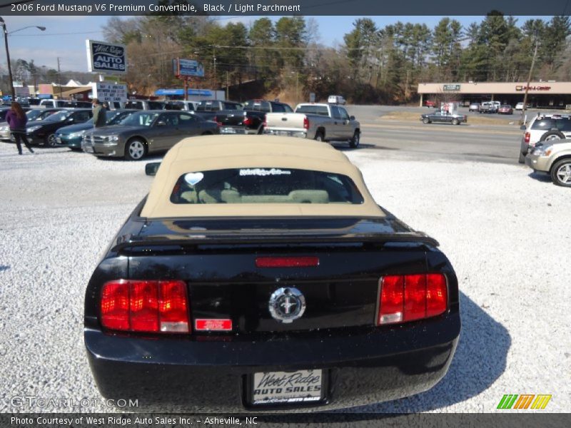 Black / Light Parchment 2006 Ford Mustang V6 Premium Convertible