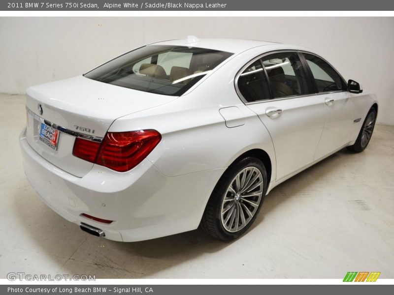 Alpine White / Saddle/Black Nappa Leather 2011 BMW 7 Series 750i Sedan
