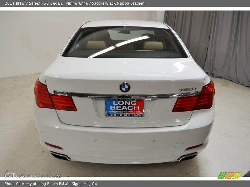 Alpine White / Saddle/Black Nappa Leather 2011 BMW 7 Series 750i Sedan
