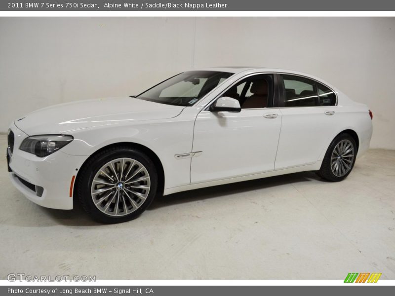 Alpine White / Saddle/Black Nappa Leather 2011 BMW 7 Series 750i Sedan