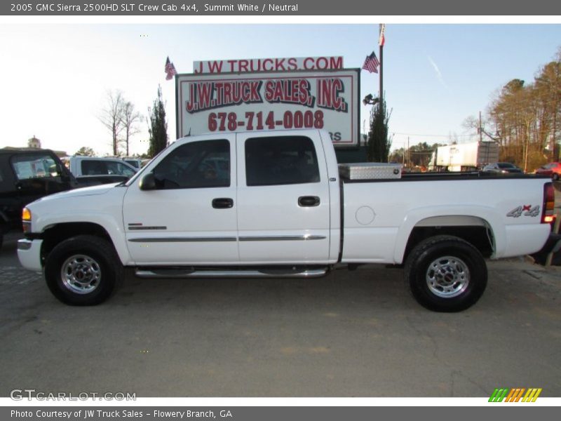 Summit White / Neutral 2005 GMC Sierra 2500HD SLT Crew Cab 4x4