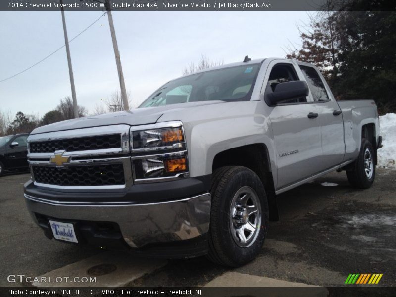 Silver Ice Metallic / Jet Black/Dark Ash 2014 Chevrolet Silverado 1500 WT Double Cab 4x4