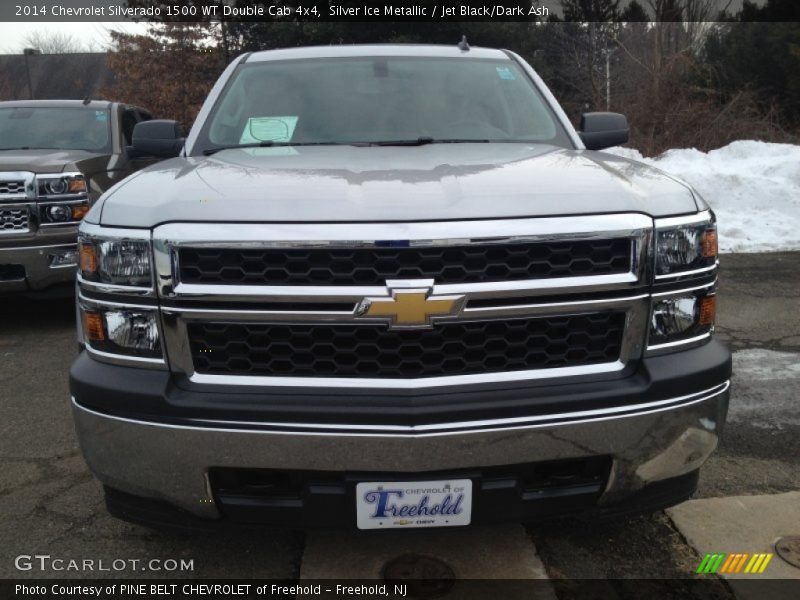 Silver Ice Metallic / Jet Black/Dark Ash 2014 Chevrolet Silverado 1500 WT Double Cab 4x4