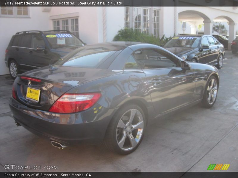 Steel Grey Metallic / Black 2012 Mercedes-Benz SLK 350 Roadster