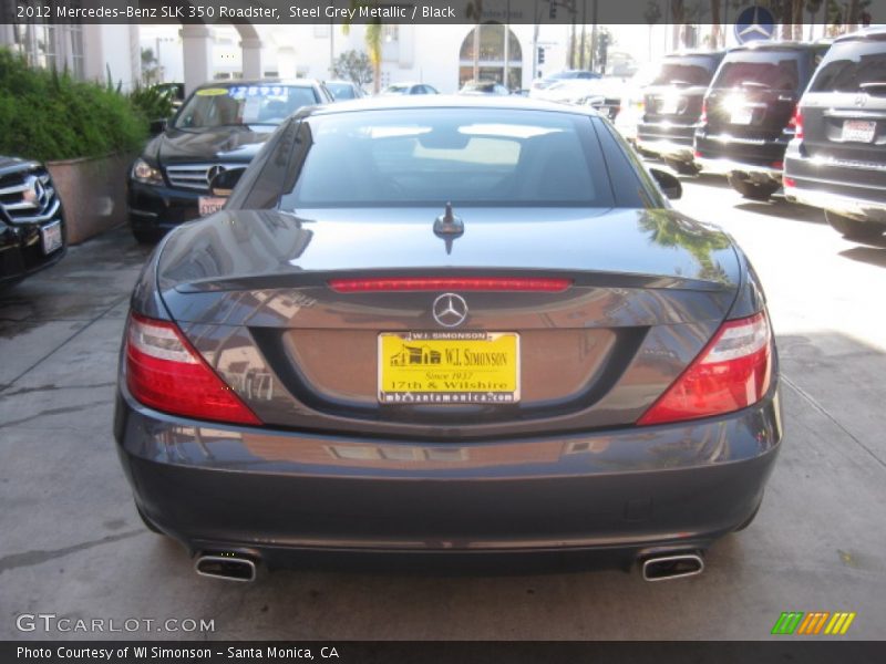 Steel Grey Metallic / Black 2012 Mercedes-Benz SLK 350 Roadster