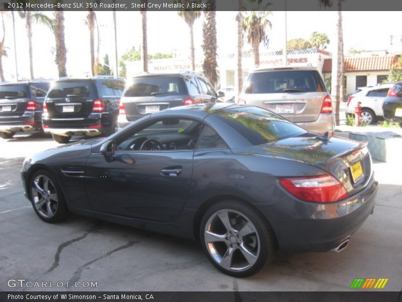 Steel Grey Metallic / Black 2012 Mercedes-Benz SLK 350 Roadster