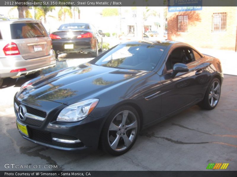Steel Grey Metallic / Black 2012 Mercedes-Benz SLK 350 Roadster