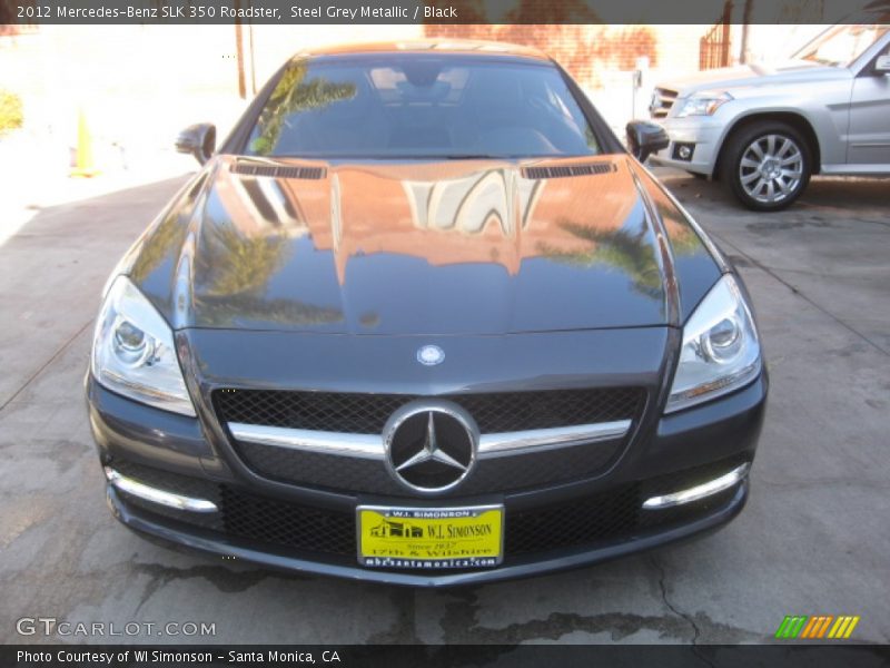 Steel Grey Metallic / Black 2012 Mercedes-Benz SLK 350 Roadster