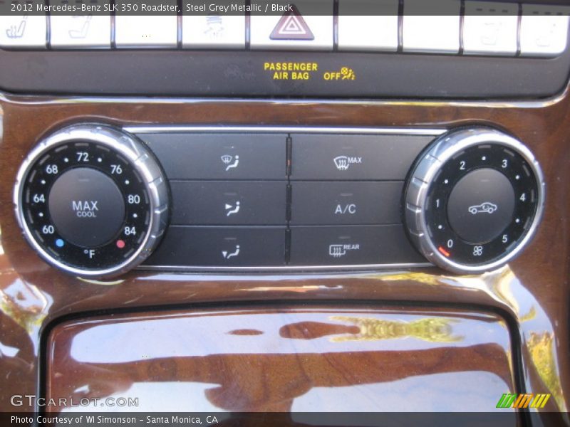 Steel Grey Metallic / Black 2012 Mercedes-Benz SLK 350 Roadster