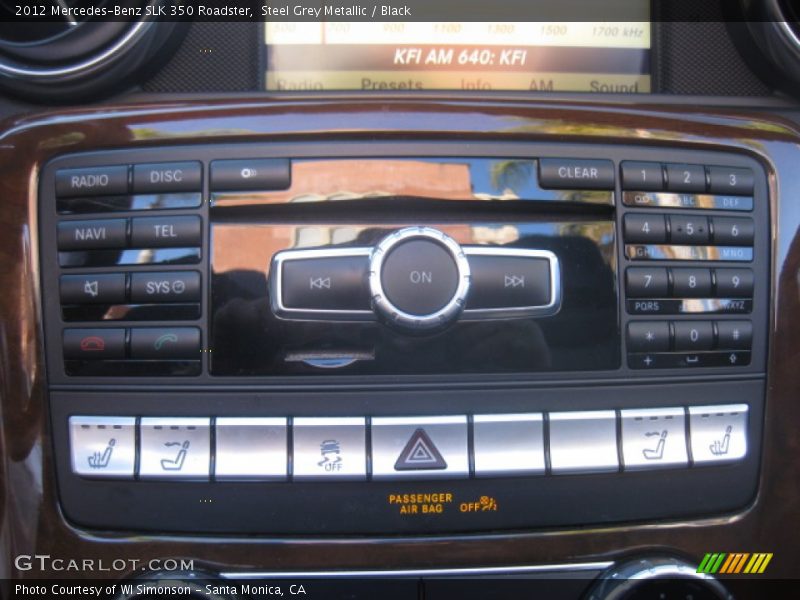 Steel Grey Metallic / Black 2012 Mercedes-Benz SLK 350 Roadster