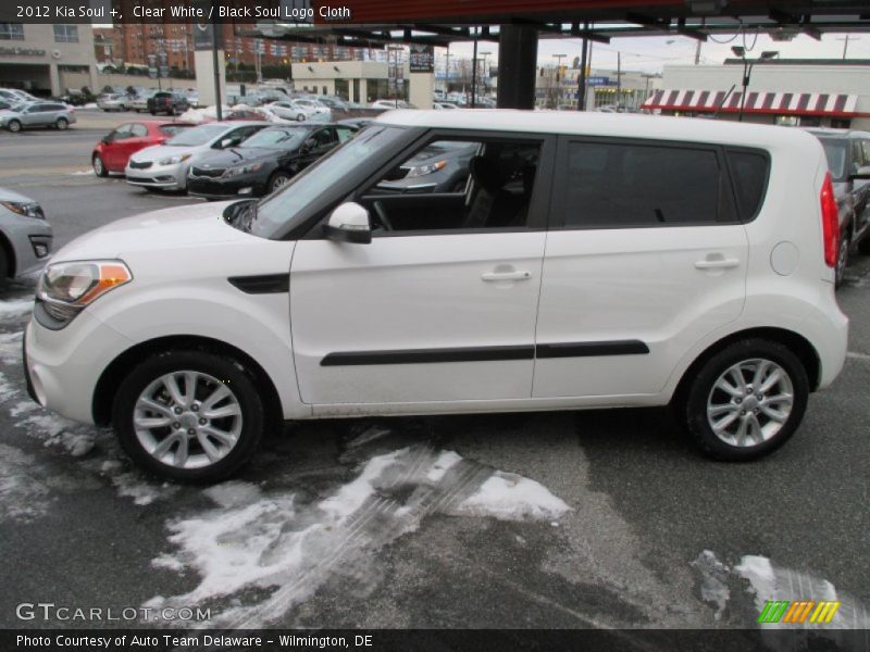 Clear White / Black Soul Logo Cloth 2012 Kia Soul +