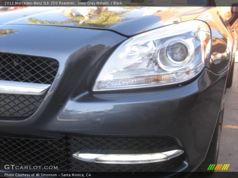 Steel Grey Metallic / Black 2012 Mercedes-Benz SLK 350 Roadster
