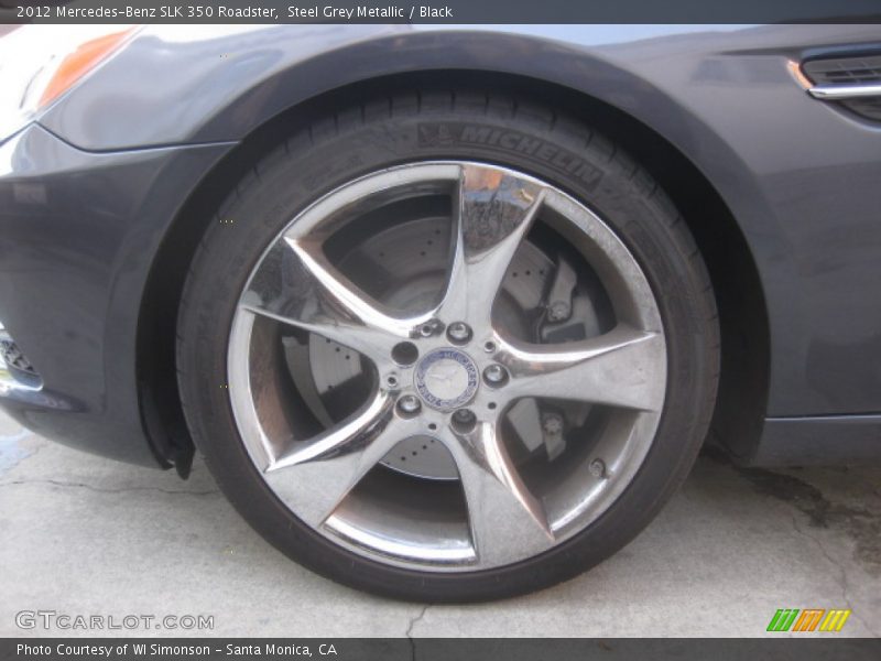 Steel Grey Metallic / Black 2012 Mercedes-Benz SLK 350 Roadster