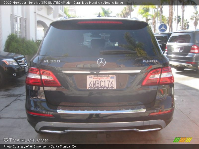 Capri Blue Metallic / Almond Beige 2012 Mercedes-Benz ML 350 BlueTEC 4Matic