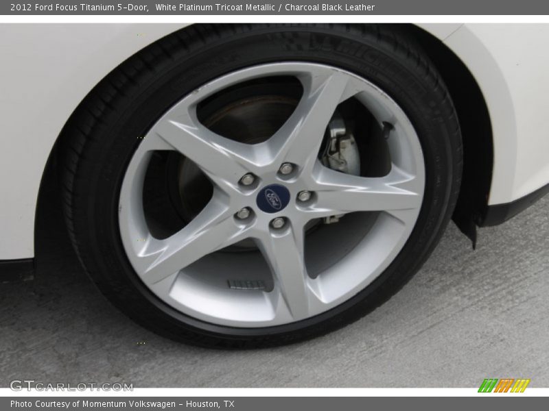 White Platinum Tricoat Metallic / Charcoal Black Leather 2012 Ford Focus Titanium 5-Door