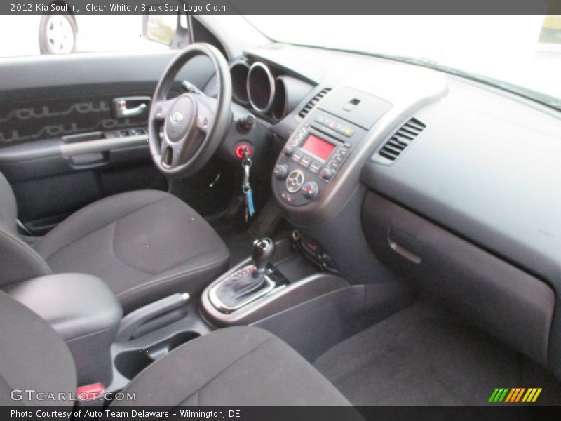 Clear White / Black Soul Logo Cloth 2012 Kia Soul +