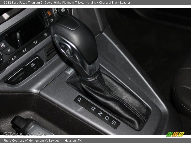 White Platinum Tricoat Metallic / Charcoal Black Leather 2012 Ford Focus Titanium 5-Door