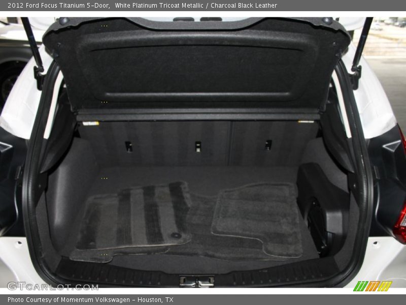 White Platinum Tricoat Metallic / Charcoal Black Leather 2012 Ford Focus Titanium 5-Door
