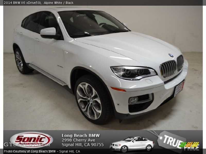 Alpine White / Black 2014 BMW X6 xDrive50i