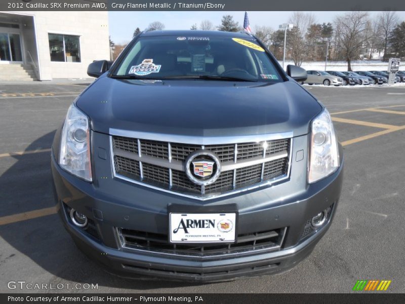 Gray Flannel Metallic / Titanium/Ebony 2012 Cadillac SRX Premium AWD